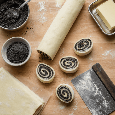 Black Sesame Pastry Prep