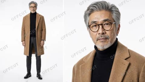 AI 배우 · 50대 한국 남성 (은발·카멜코트)
