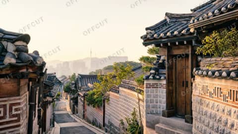 실사 · 북촌 한옥마을 골목 아침