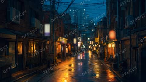 실사 · 서울 뒷골목 블루아워