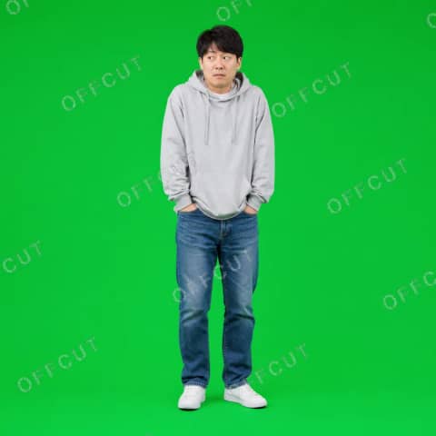 그린스크린 리액션 · 두리번거리는 남성 (눈치 보기)
