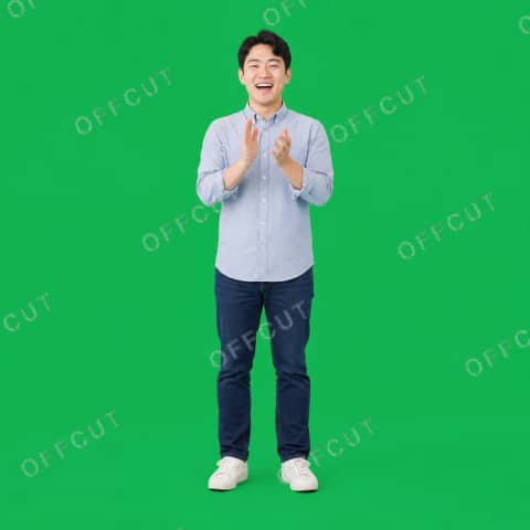 그린스크린 리액션 · 박수치는 남성