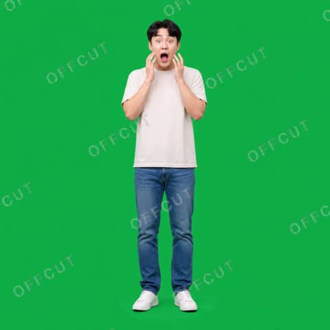 그린스크린 리액션 · 놀라 외치는 남성