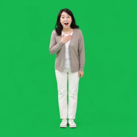 리액션 스톡 · 감탄 (그린스크린 1:1)