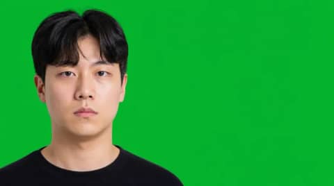 예능 리액션 · 정색 (그린스크린 16:9)