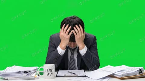 그린스크린 리액션 · 머리를 쥐어뜯는 직장인