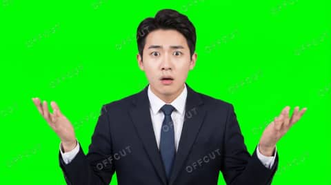 그린스크린 리액션 · 어이없어하는 남성