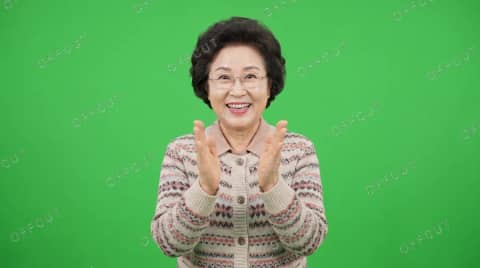 그린스크린 리액션 · 박수 치는 할머니