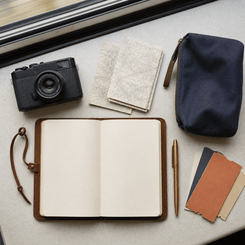 Travel Journaling Flat Lay 프롬프트