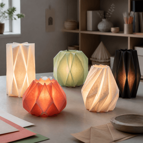 Origami Paper Lamps 프롬프트